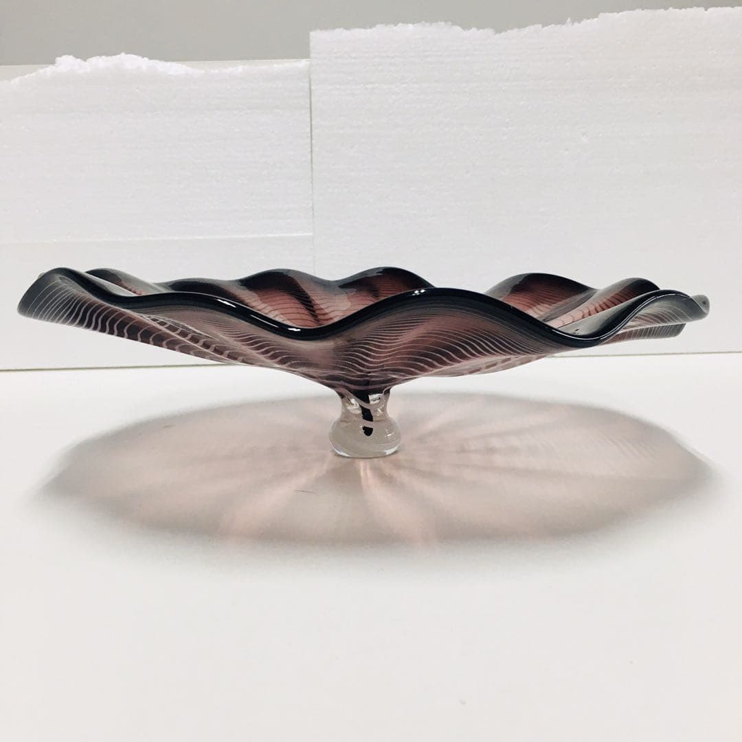 Hand Blown Murano Glass Wall Plates Brown Color D12Inches - BeyPan