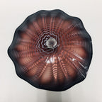 Hand Blown Murano Glass Wall Plates Brown Color D12Inches - BeyPan