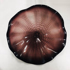 Hand Blown Murano Glass Wall Plates Brown Color D12Inches - BeyPan