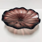 Hand Blown Murano Glass Wall Plates Brown Color D12Inches - BeyPan
