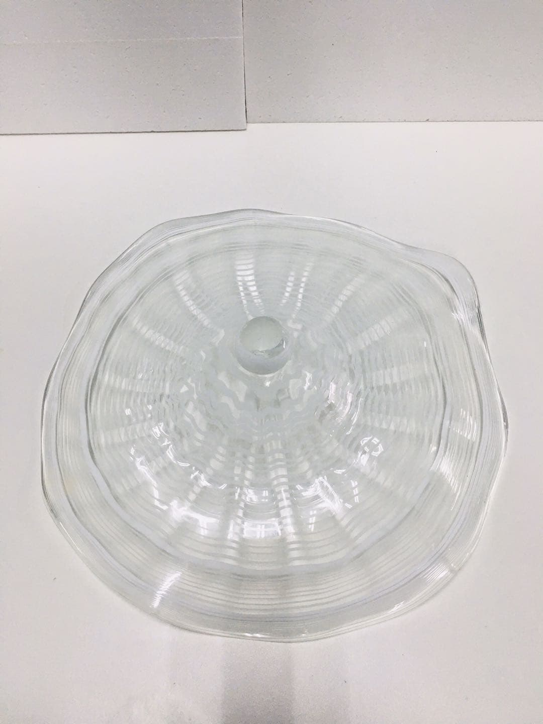 Hand Blown Murano Glass Wall Plates Clear Color D12Inches - BeyPan