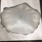 Hand Blown Murano Glass Wall Plates Clear Color D12Inches - BeyPan