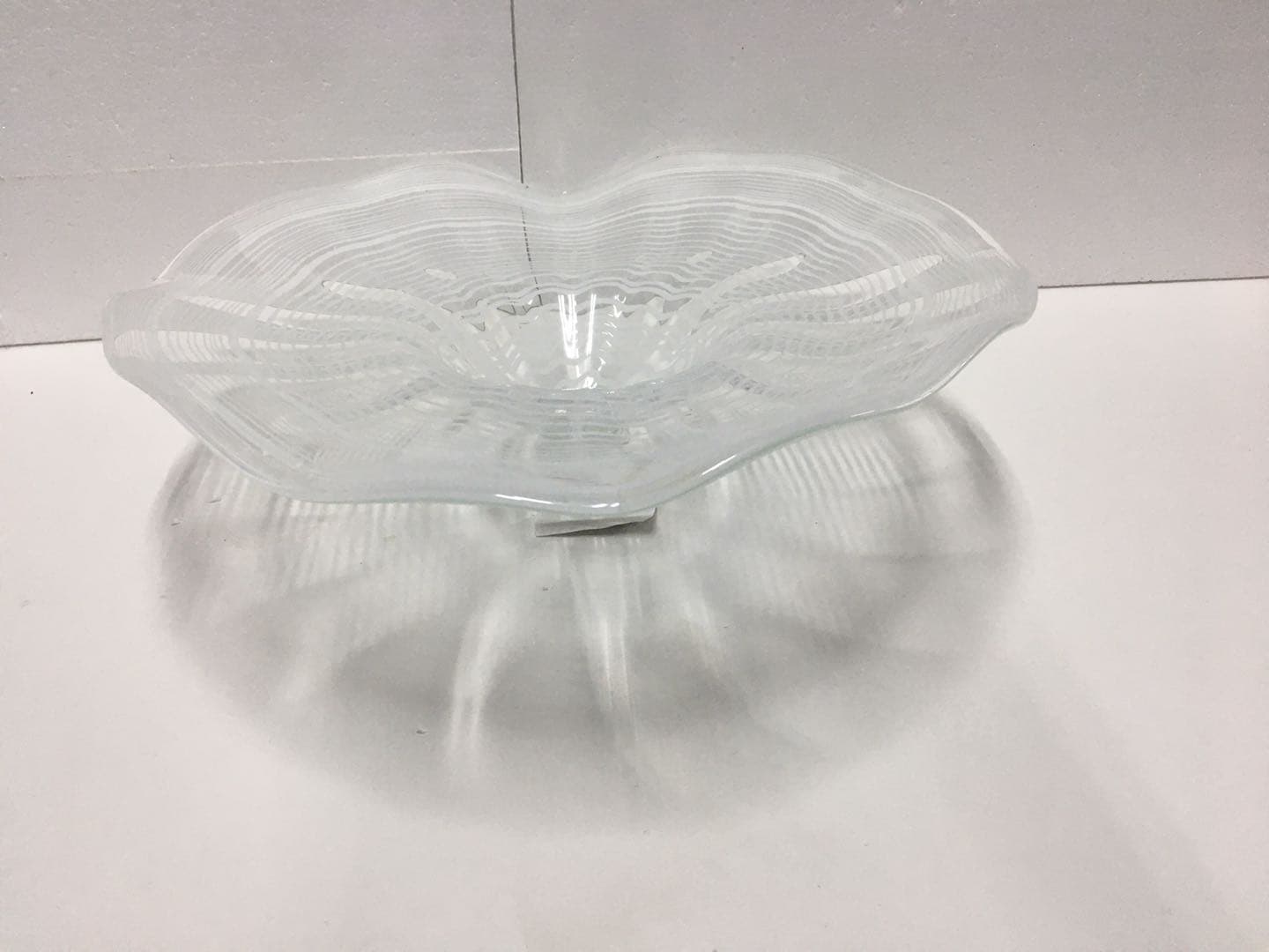 Hand Blown Murano Glass Wall Plates Clear Color D12Inches - BeyPan