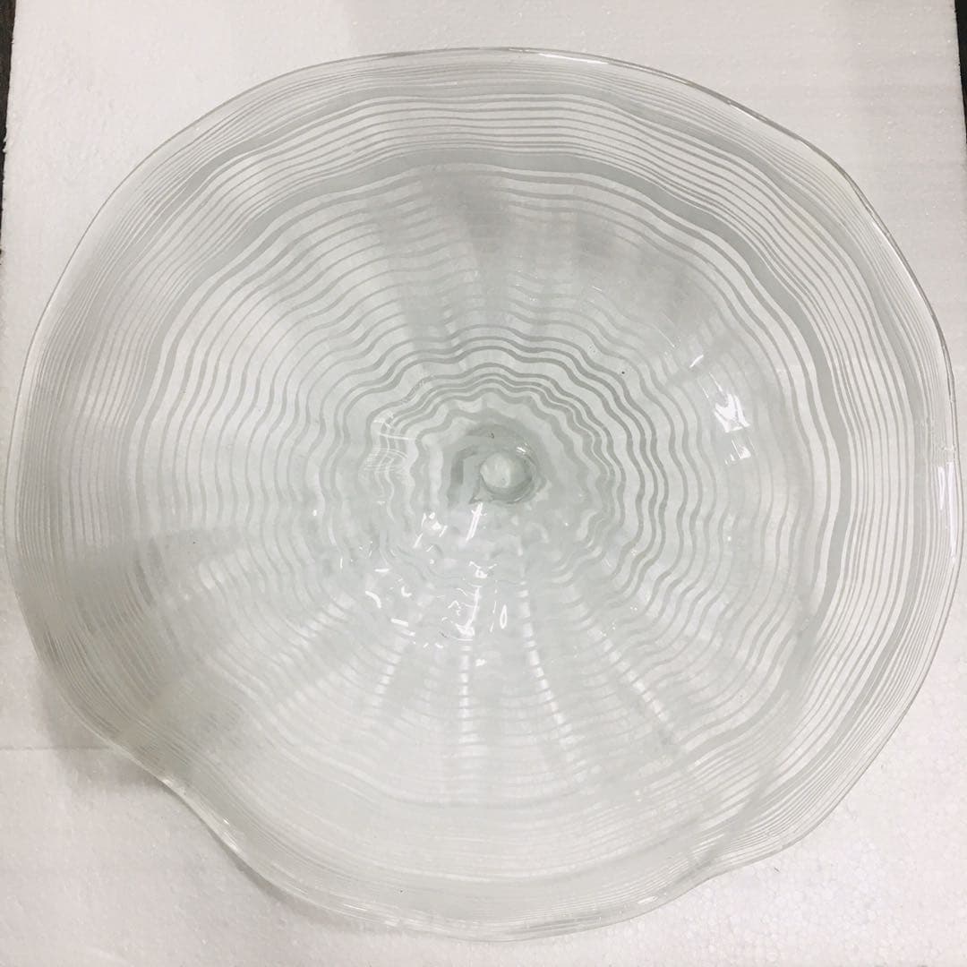 Hand Blown Murano Glass Wall Plates Clear Color D12Inches - BeyPan Hauptbild