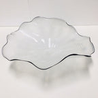 Hand Blown Murano Glass Wall Plates Clear Color D12Inches - BeyPan