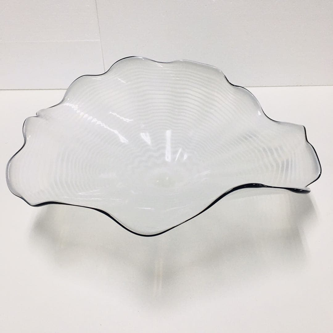 Hand Blown Murano Glass Wall Plates Clear Color D12Inches - BeyPan