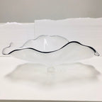 Hand Blown Murano Glass Wall Plates Clear Color D12Inches - BeyPan