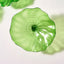 Hand Blown Murano Glass Wall Plates Clear Green D10Inches - BeyPan
