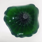 Hand Blown Murano Glass Wall Plates Green Color D12Inches - BeyPan