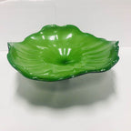 Hand Blown Murano Glass Wall Plates Green Color D12Inches - BeyPan