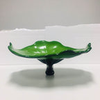 Hand Blown Murano Glass Wall Plates Green Color D12Inches - BeyPan