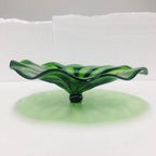 Hand Blown Murano Glass Wall Plates Green Color D12Inches - BeyPan