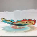 Hand Blown Murano Glass Wall Plates Multi Colors D12Inches - BeyPan