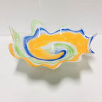 Hand Blown Murano Glass Wall Plates Multi Colors D12Inches - BeyPan