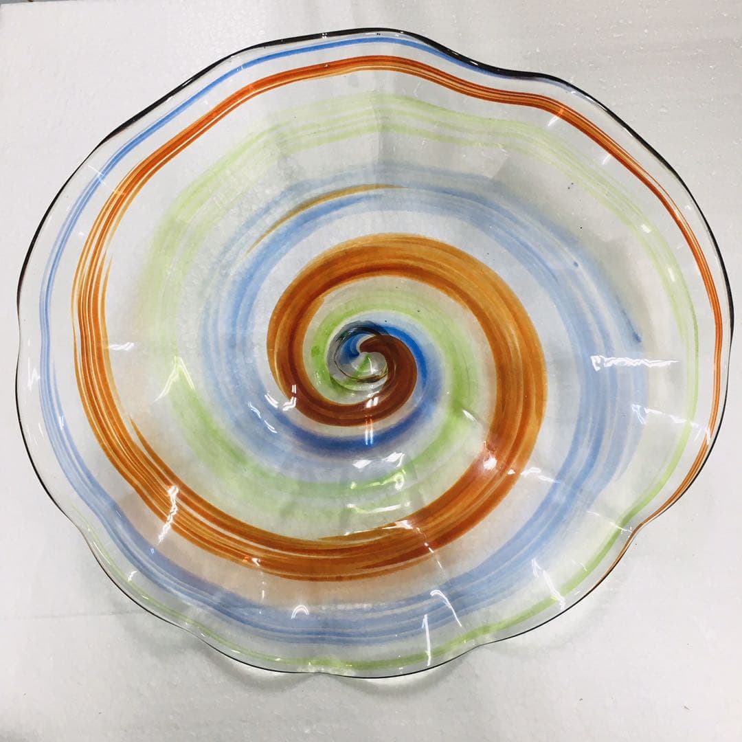 Hand Blown Murano Glass Wall Plates Multi Colors D12Inches - BeyPan Hauptbild