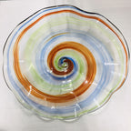 Hand Blown Murano Glass Wall Plates Multi Colors D12Inches - BeyPan