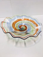 Hand Blown Murano Glass Wall Plates Multi Colors D12Inches - BeyPan