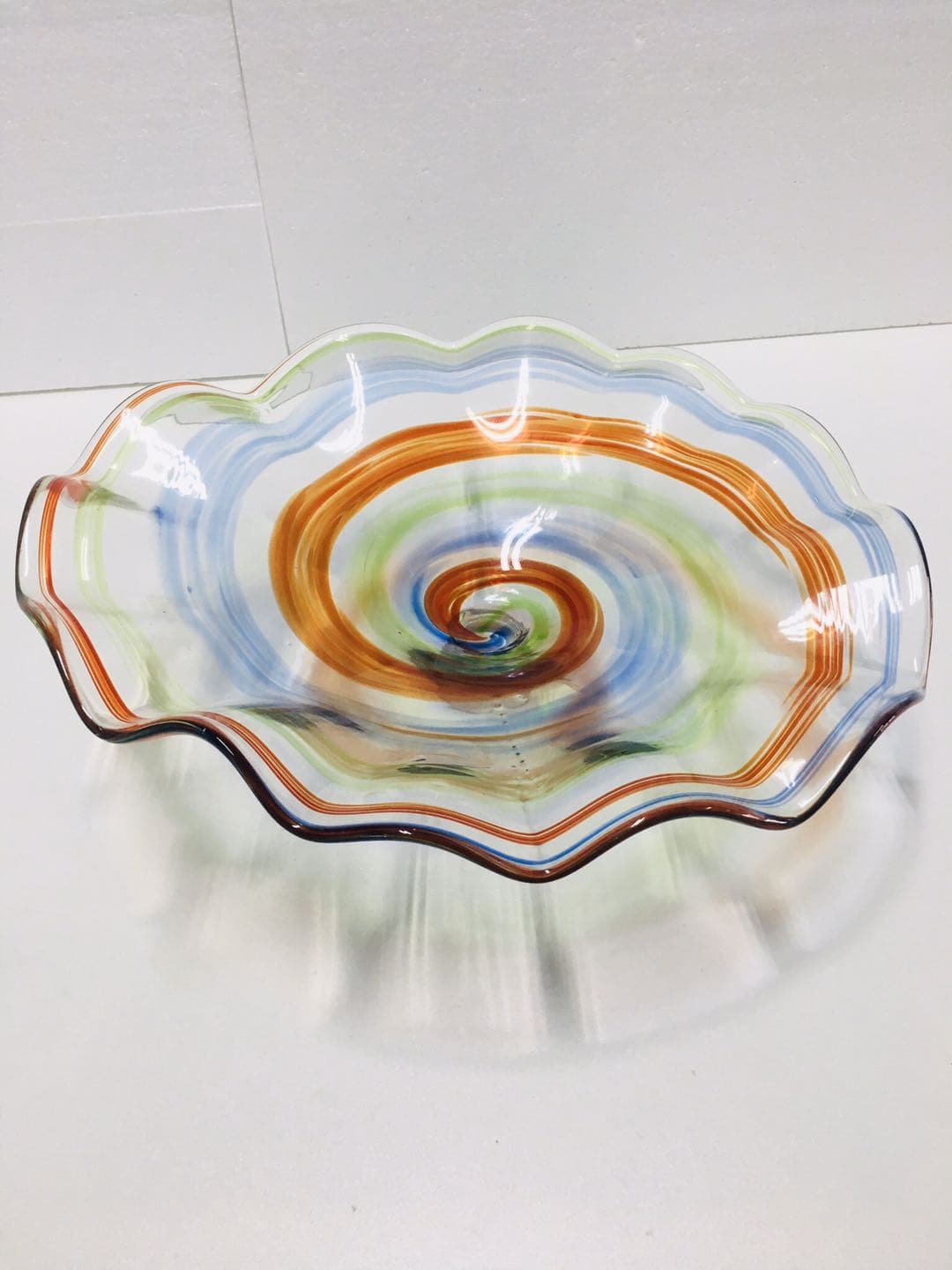 Hand Blown Murano Glass Wall Plates Multi Colors D12Inches - BeyPan