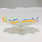 Hand Blown Murano Glass Wall Plates Multi Colors D12Inches - BeyPan