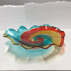 Hand Blown Murano Glass Wall Plates Multi Colors D12Inches - BeyPan