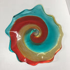 Hand Blown Murano Glass Wall Plates Multi Colors D12Inches - BeyPan