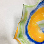 Hand Blown Murano Glass Wall Plates Multi Colors D12Inches - BeyPan