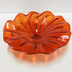 Hand Blown Murano Glass Wall Plates Red Color D12Inches - BeyPan