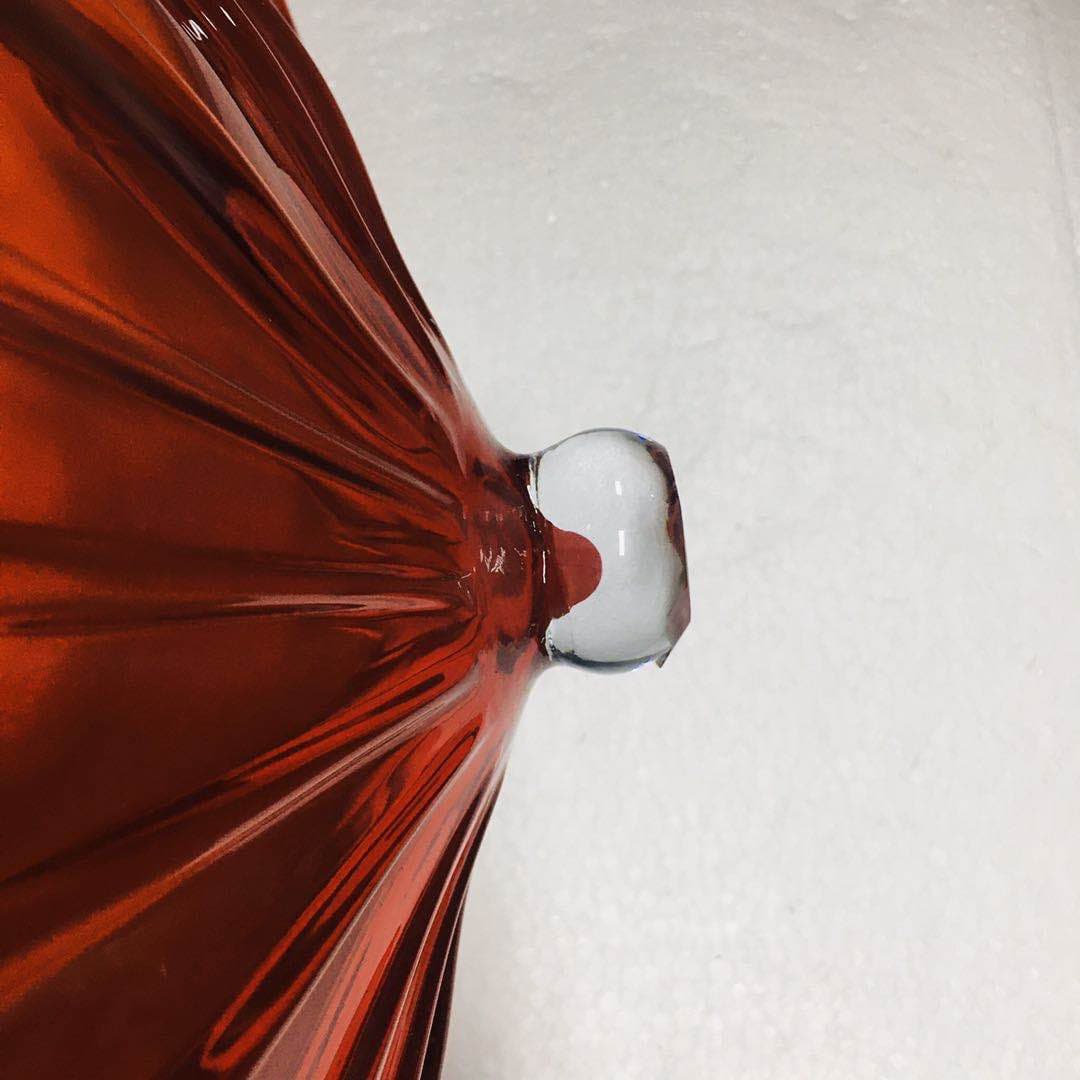 Hand Blown Murano Glass Wall Plates Red Color D12Inches - BeyPan