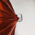 Hand Blown Murano Glass Wall Plates Red Color D12Inches - BeyPan