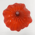 Hand Blown Murano Glass Wall Plates Red Color D12Inches - BeyPan