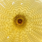 Hand Blown Murano Glass Wall Plates Yellow Color D12Inches - BeyPan
