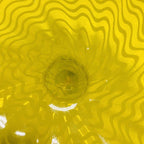 Hand Blown Murano Glass Wall Plates Yellow Color D12Inches - BeyPan