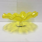 Hand Blown Murano Glass Wall Plates Yellow Color D12Inches - BeyPan