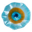 Hand Bowls Glass Cyan Blue Murano Art Glass Wall Decor Plate D12inches - BeyPan