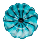 Hand Bowls Glass Cyan Blue Murano Art Glass Wall Decor Plate D12inches - BeyPan
