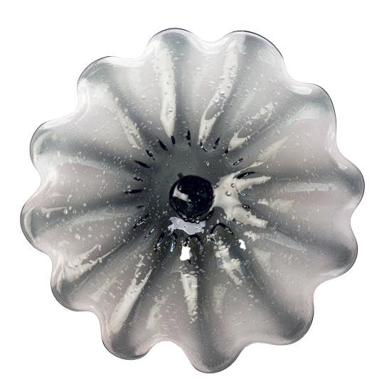 Hand Bowls Glass Grey Murano Art Glass Wall Decor Plate D12inches - BeyPan
