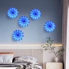 Hand Bowls Glass Light Blue Murano Art Glass Wall Decor Plate D12inches - BeyPan