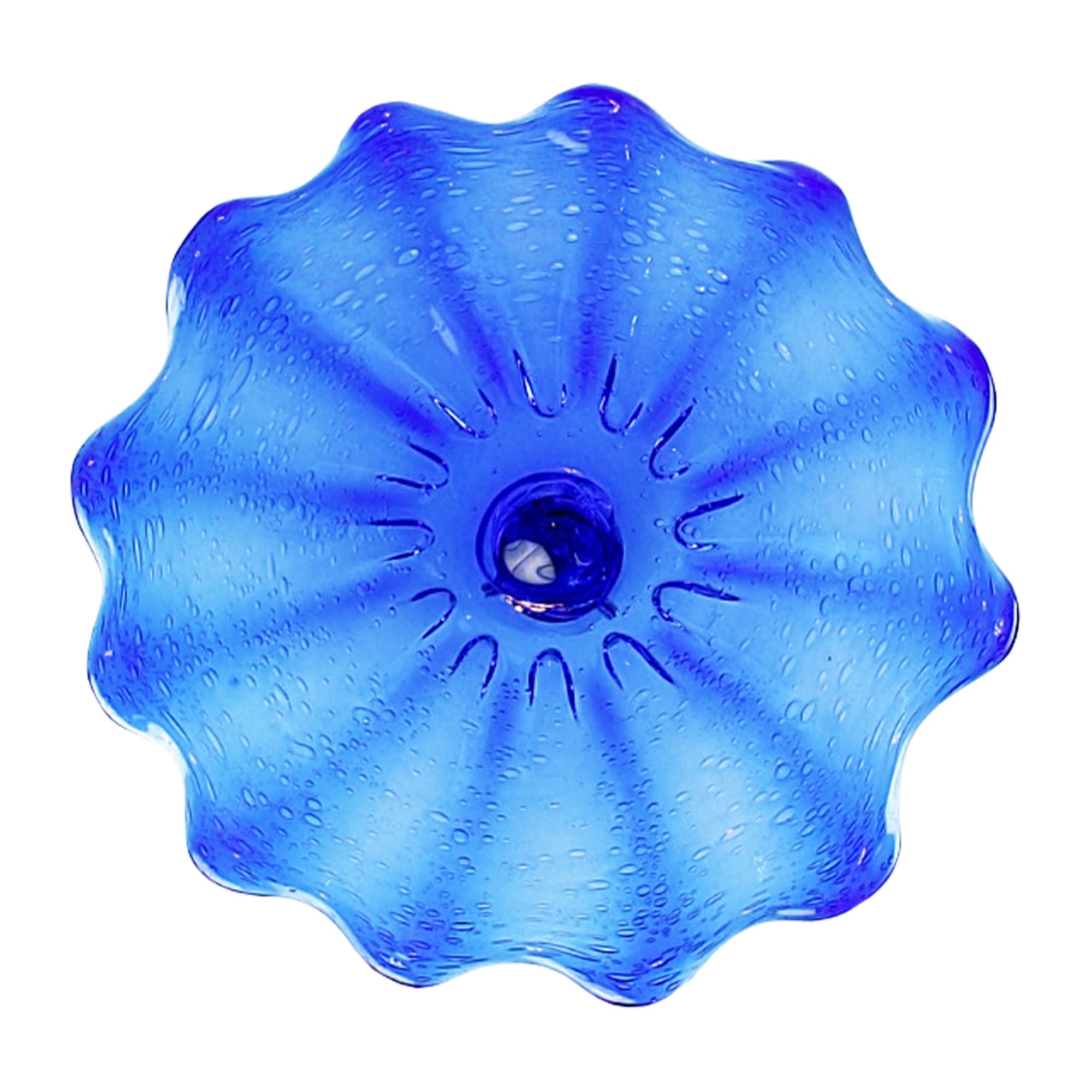 Hand Bowls Glass Light Blue Murano Art Glass Wall Decor Plate D12inches - BeyPan Hauptbild