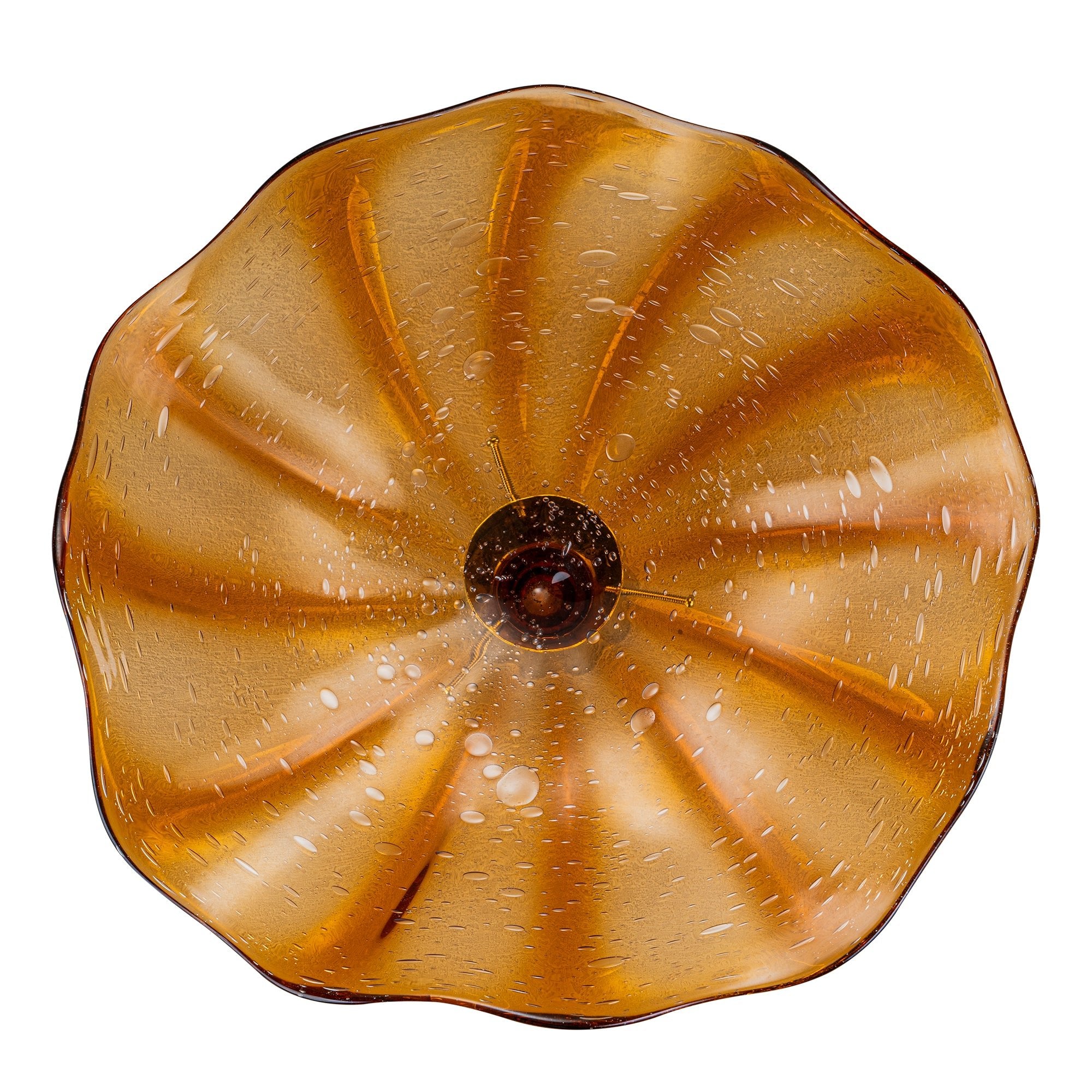 Hand Bowls Glass Wall Amber Murano Art Glass Wall Decor Plate D12inches - BeyPan Hauptbild