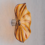 Hand Bowls Glass Wall Amber Murano Art Glass Wall Decor Plate D12inches - BeyPan