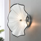 Hand Bowls Glass Wall Milky white with black wrap Murano Art Glass Wall Decor Plate D12inches - BeyPan