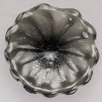 Hand Bowls Glass Wall Smoke Gray Murano Art Glass Wall Decor Plate D12inches - BeyPan