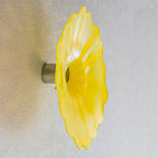 Hand Bowls Glass Yellow Murano Art Glass Wall Decor Plate D12inches - BeyPan