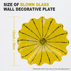 Hand Bowls Glass Yellow Murano Art Glass Wall Decor Plate D12inches - BeyPan