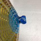 Hand Glass Wall Bowls Wall Plates Murano Blue And Yellow Art Glass Wall Decor Plate D12inches - BeyPan