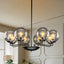 Industrial Candelabra Chandelier 8-Light Glass Ball Shade - BeyPan