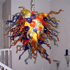 Kaleidoscope Multicolor Chihuly Style Blown Glass Chandelier – Murano Style Art Lighting - BeyPan