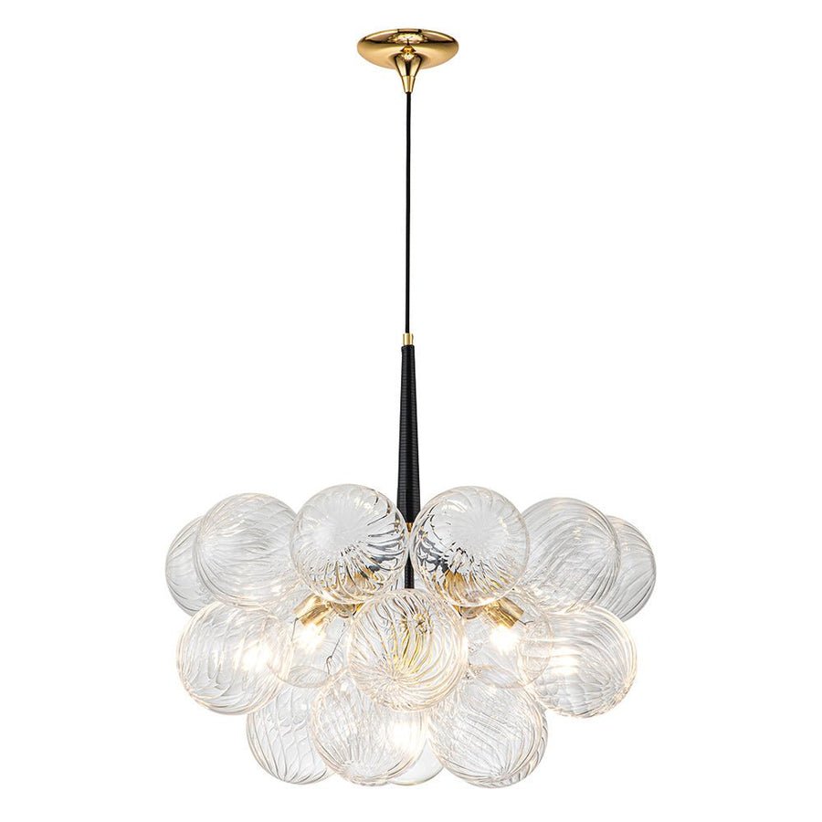 Modern Clear globe bubble Ball Swirled Texture Glass Chandelier