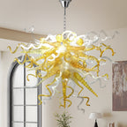 Luxury Blown Murano Glass Chandelier - Modern Amber Lighting - BeyPan