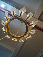Luxury Glass Leaf Chandelier Gold Frame - BeyPan